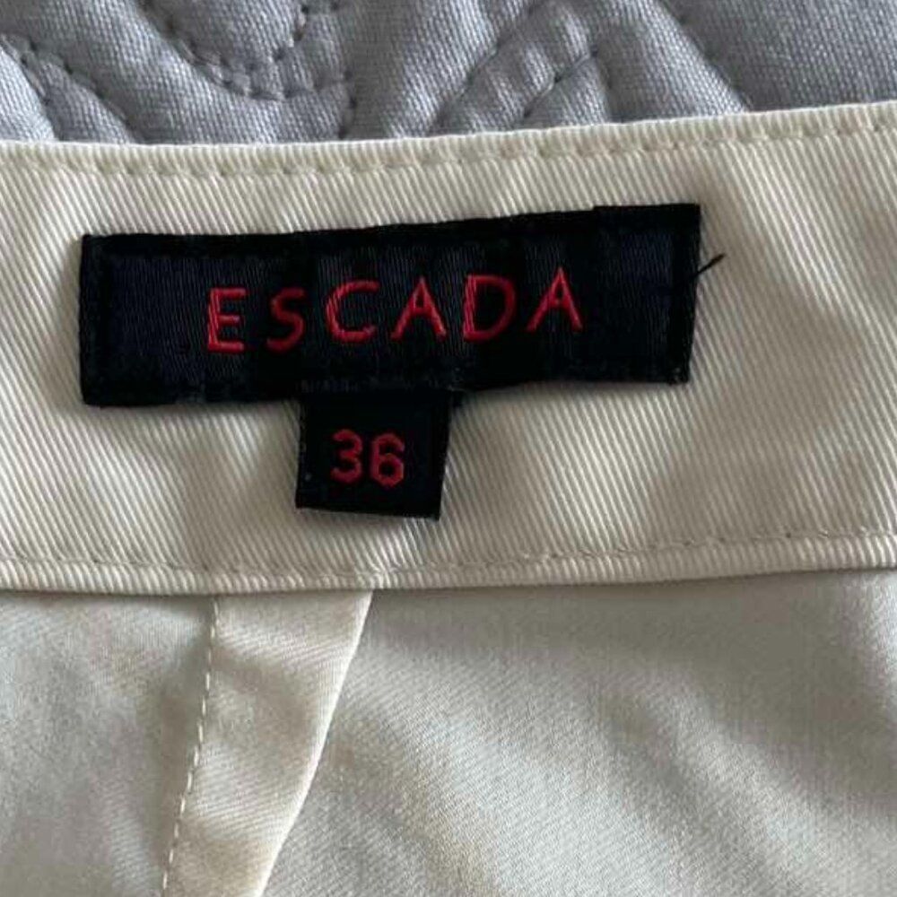 Escada Women's  Wide Cream Trousers Size 4 - Picture 3 of 12